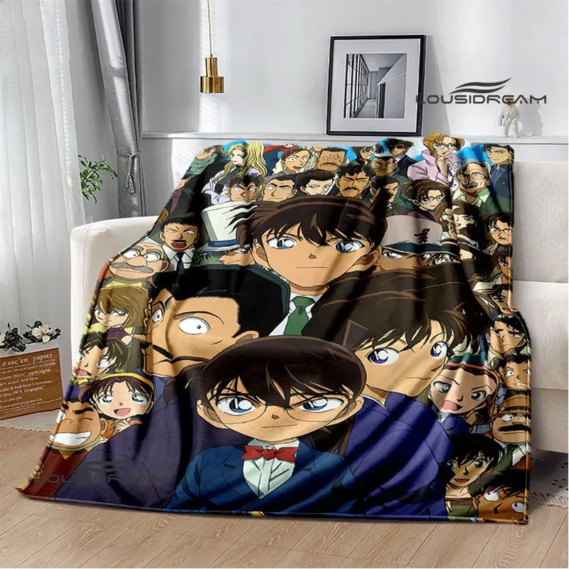 Detective Conan Cartoon printed blankets Picnic blanket Warm Flannel blankets Home bed linings blankets for beds Birthday Gift