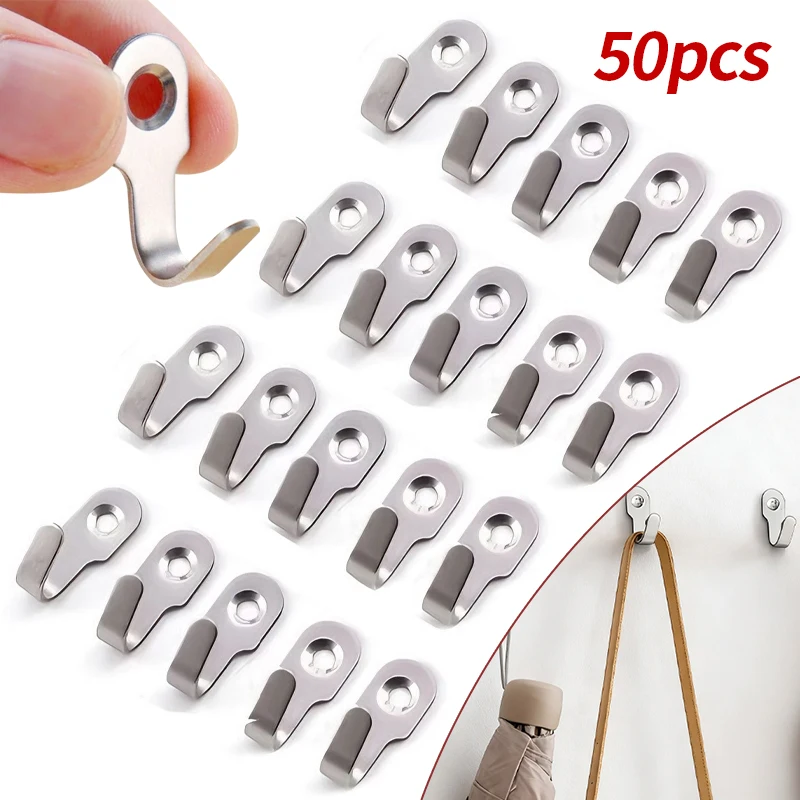 50pcs Mini Hooks, Multifunctional Hooks for Hanging Small Items in Bathrooms, Kitchens, and Behind Doors
