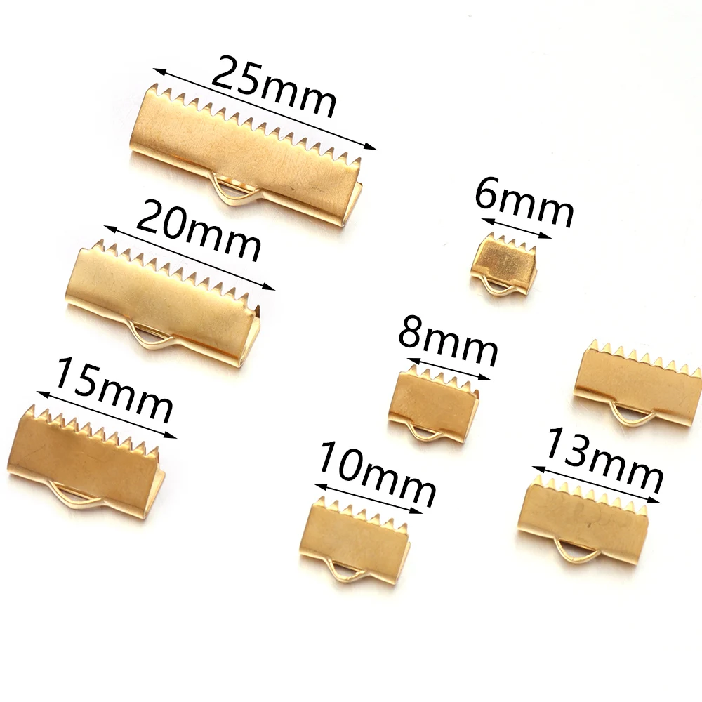 10–20 Stück Edelstahl-Endverschlüsse, Kordel-Endkappen, Schnurband, Lederclip, DIY-Schmuckherstellung, Zubehör für Halskette, Armband