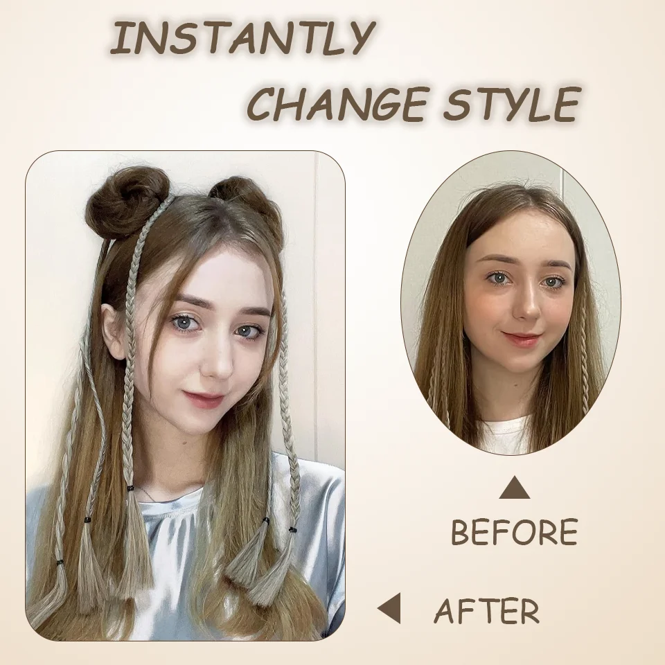 LUPU كعكة الشعر النسائية الاصطناعية مجعد Chignon أومبير مخلب الشعر فوضوي الكعك أوبدو مخلب كليب في هيربيسي للنساء #3