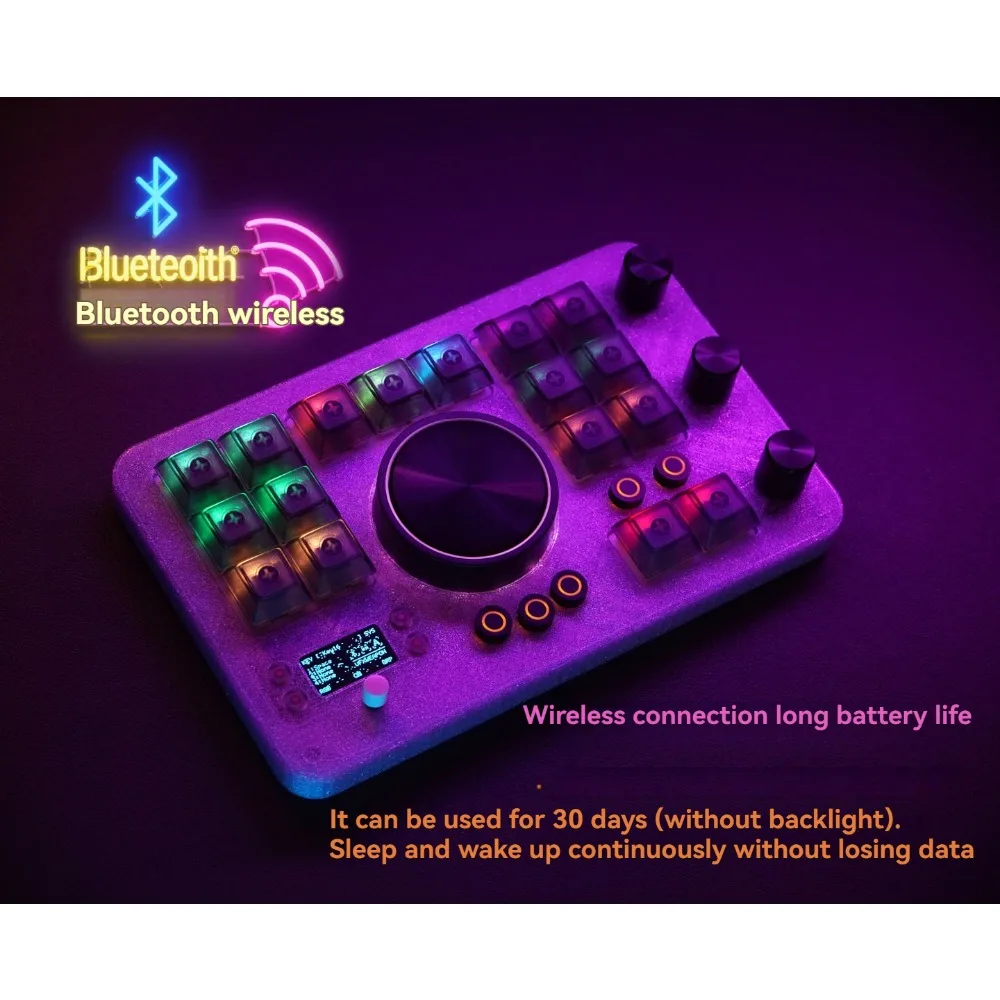 

Клавиатура на заказ, Bluetooth, беспроводная периферия с возможностью редактирования горячей замены, FcpX, портативная мини-клавиатура RGB, сделай сам, игровые офисные аксессуары, подарок