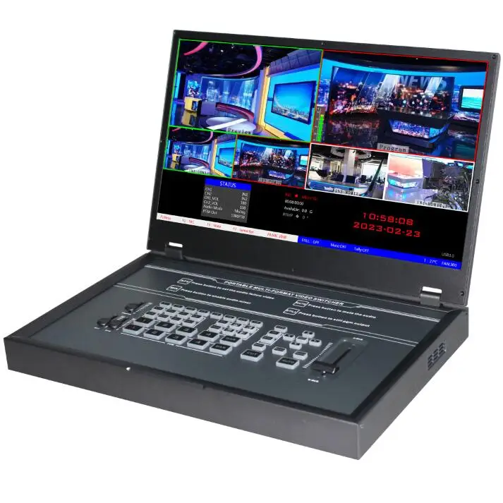 Equipment 4xHDMI/DP Inputs 2 MIC PGM/Multiview Outputs HDS9335 5-Channel Switcher Streaming HD 1080P DeviceWell Recording Studio