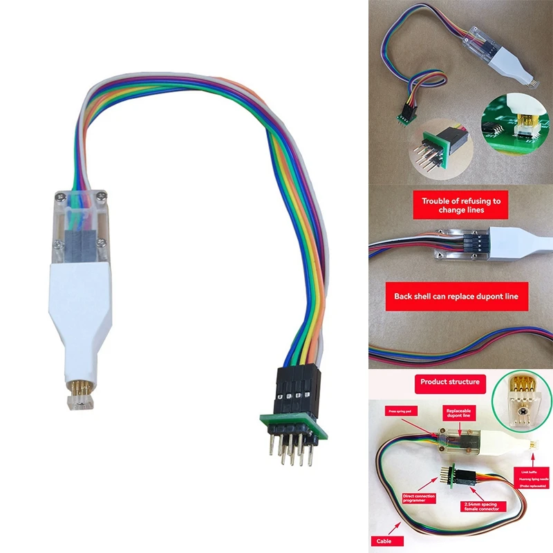 W-Son8 Chip Download Burn Write Probe Spring Needle Chip Burner Cable Bios Free Wire Download Cable