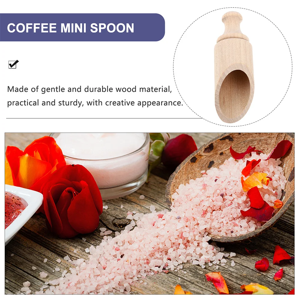 

4Pcs Wooden Salt Spoons Small Teaspoons Smooth Edges Safe Healthy Practical Condiment Scoops for Daily Use Wooden Salt Spoons