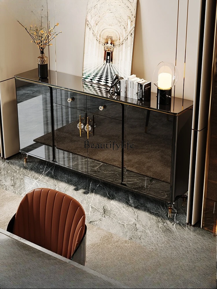 

Italian light luxury minimalist dining side cabinet, living room entrance tea integrated wall locker