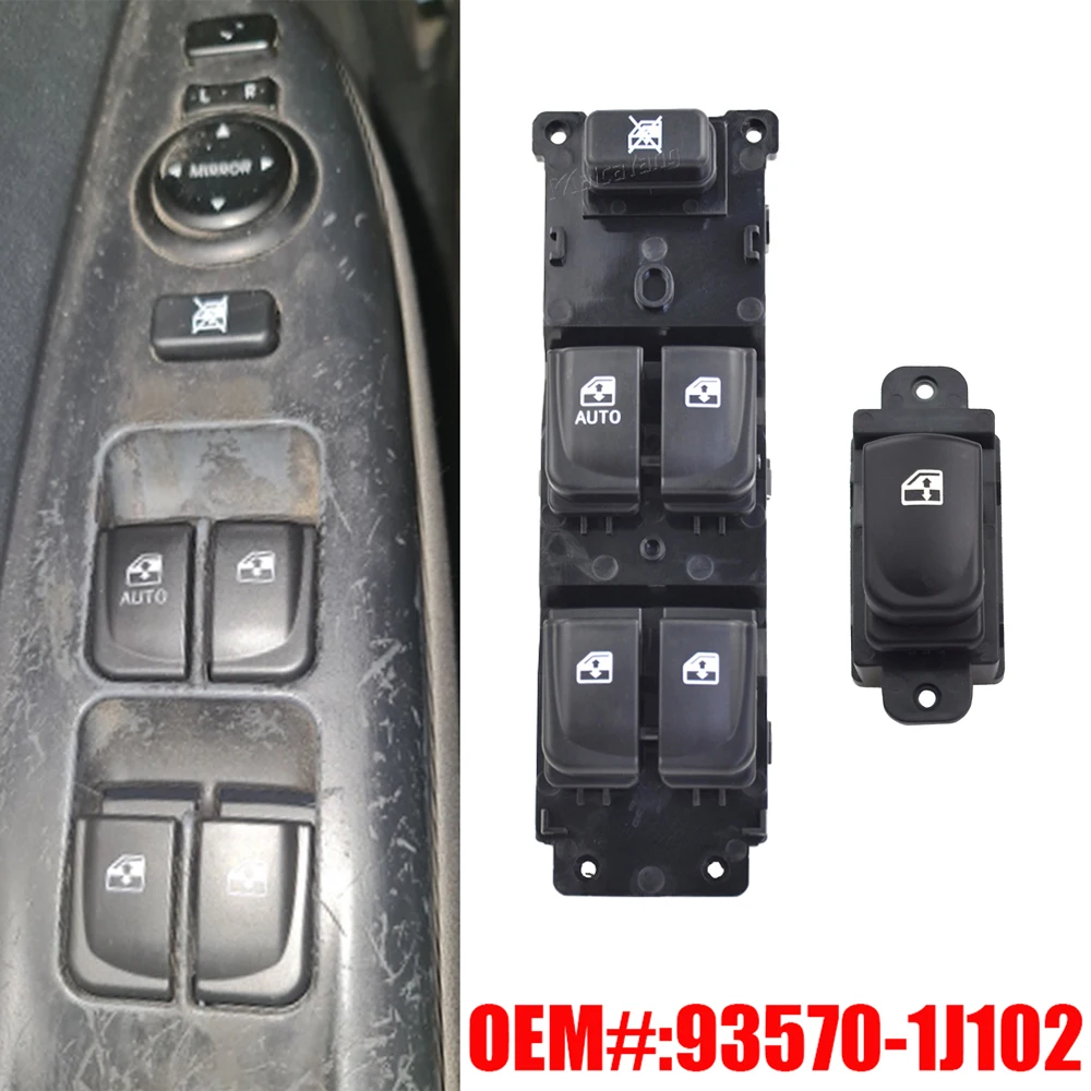 For Hyundai i20 2008 2009 2010 2011 2012 2013 93570-1J102 935701J102 LHD Power Window Switch Window Control Switch Auto Parts