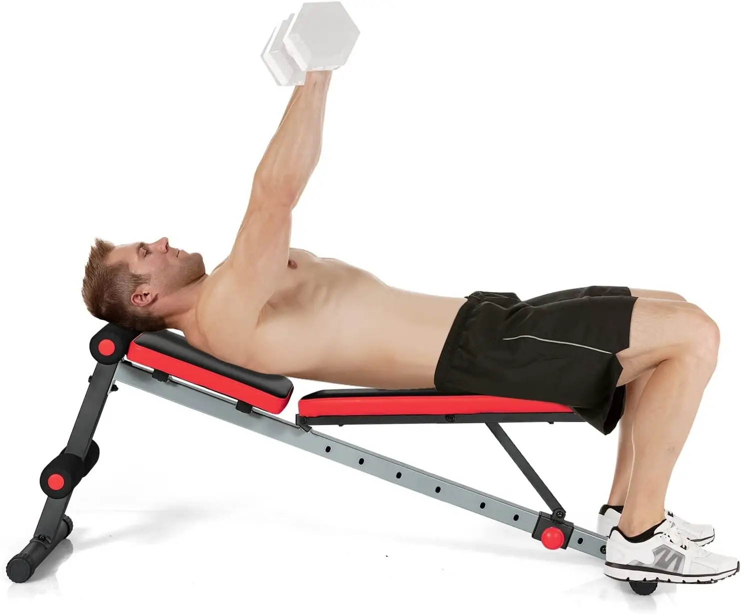 

Weight Bench Adjustable Workout Bench Sit Up Bench with 9-Level Incline Decline Ab Bench Press for Home Core Strength Training B