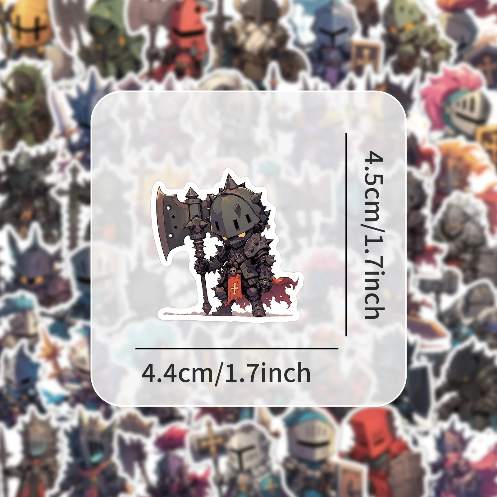 54 قطعة ملصقات الفارس الوحش الكرتون أنيمي شخصية الكتابة على الجدران الديكور جراب هاتف ، الأطفال ملصقات ثابتة مكافأة #2