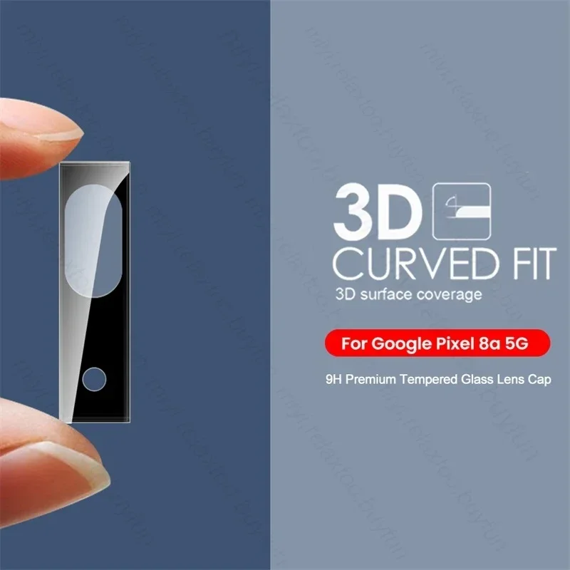 1-3Pcs 3D Curved Camera Glass For Google Pixel8a Pixel 8a 5G 9H Tempered Glass HD Lens Protectors Googel Pixle 7 8 Pro 7a 6a 5G