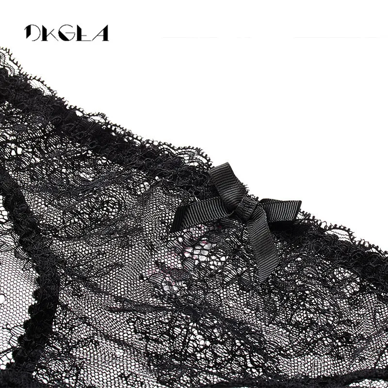 New Pink Lace Panties Women Transparent Underwear Black Sexy Soft Briefs Low-Rise White Floral Embroidery Panties Plus Size XL L
