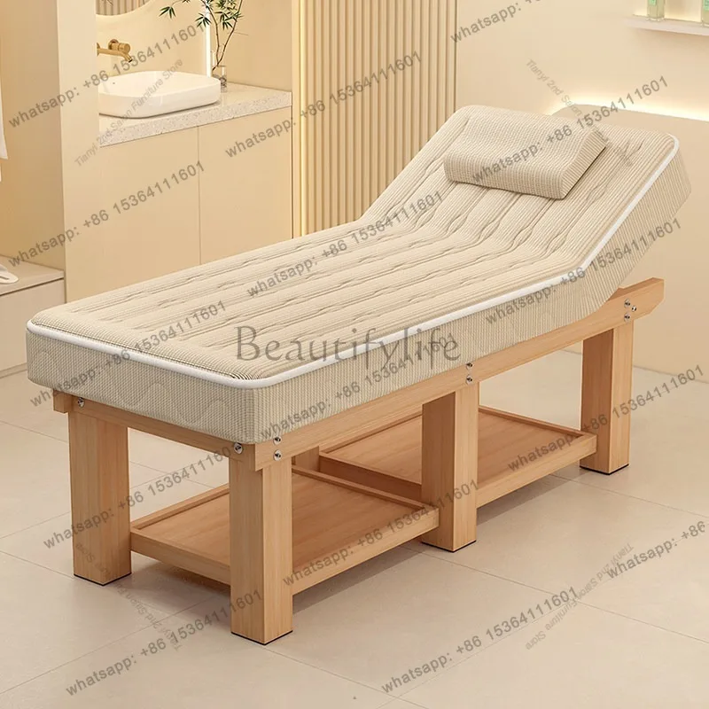 Factory Direct Sales Japanese Style Solid Wood Massage Bed Modern Minimalist Physiotherapy Bed For Beauty Salon Furniture Стол М