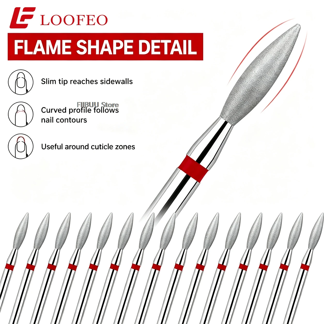 1.5-3MM Nail Drill Bit 15PCS Fine Carbide for E-File Bit Milling Cutter Gel Polish Removal, Acrylic Nails and Cuticle Cleaning
