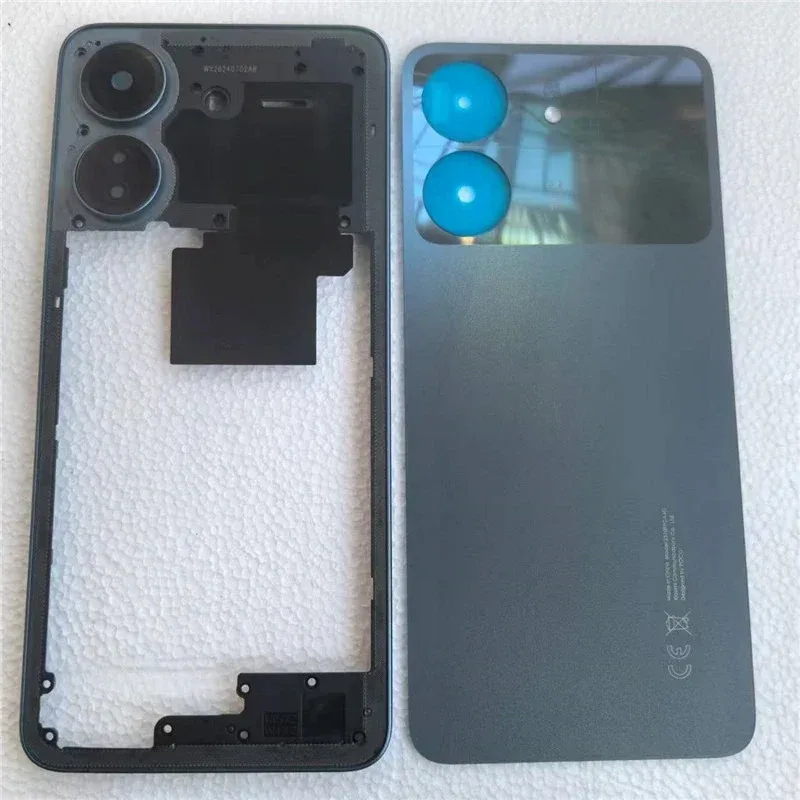 غطاء كامل لـ POCO C65 2310FPCA4G غطاء خلفي خلفي + إطار متوسط مع عدسة الكاميرا #3