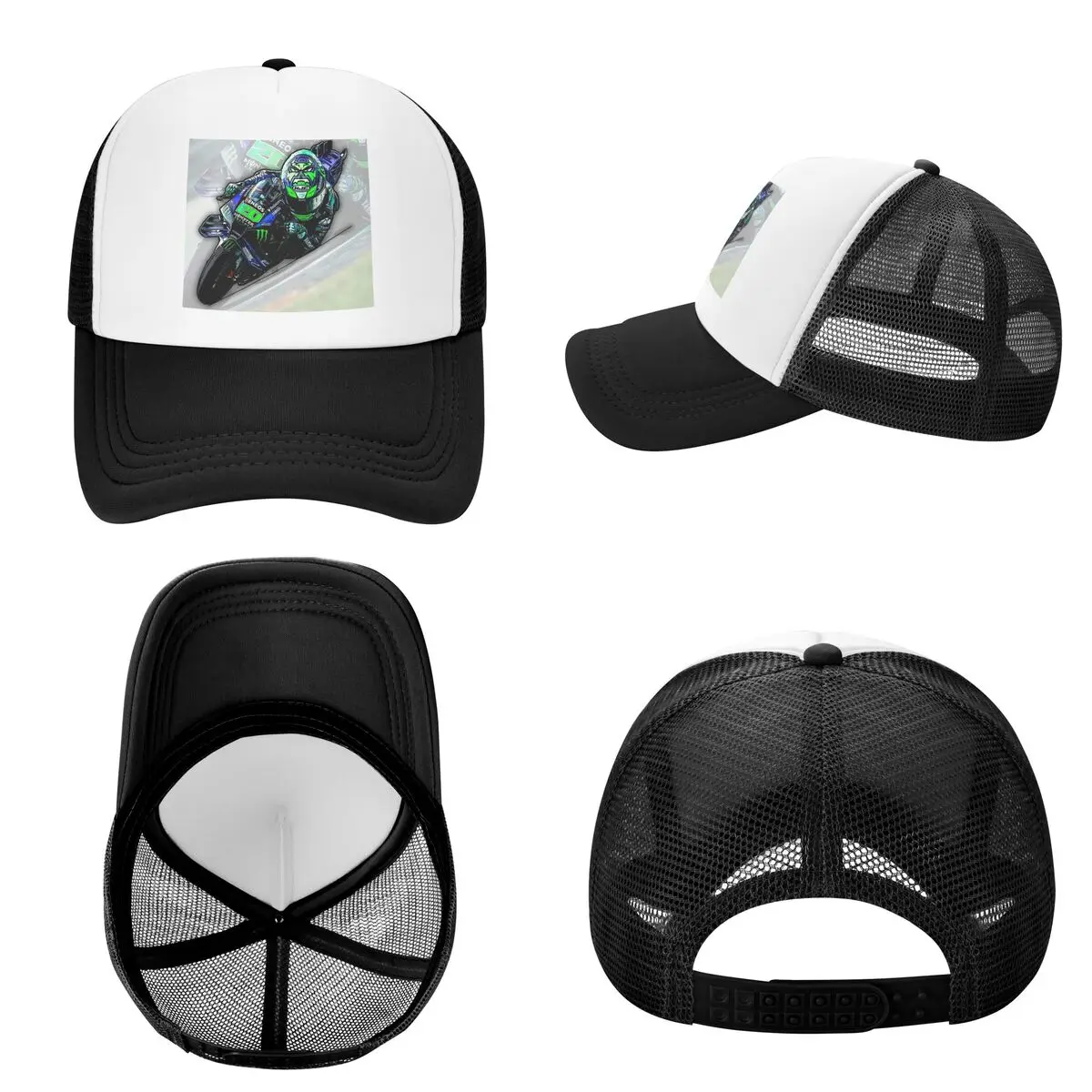 Fabio Quartararo French Motorcycle Racer (1) Cap Fashion Mesh Baseball Caps Adjustable Hat Hip Hop Summer Unisex Baseball Hats