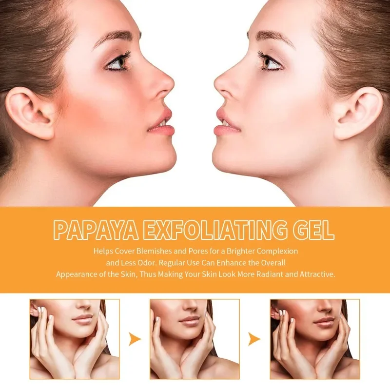 Papaya Peeling Gel clean keratin Facial skin removal melanin Whitening Repair brighten body care exfoliating Moisturizing Cream