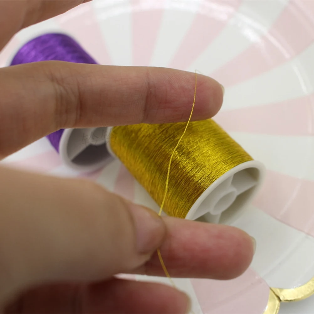 

Cross Stitch Thread Polyester Spools Metallic Boxed Portable Sewing Embroidery Sturdy
