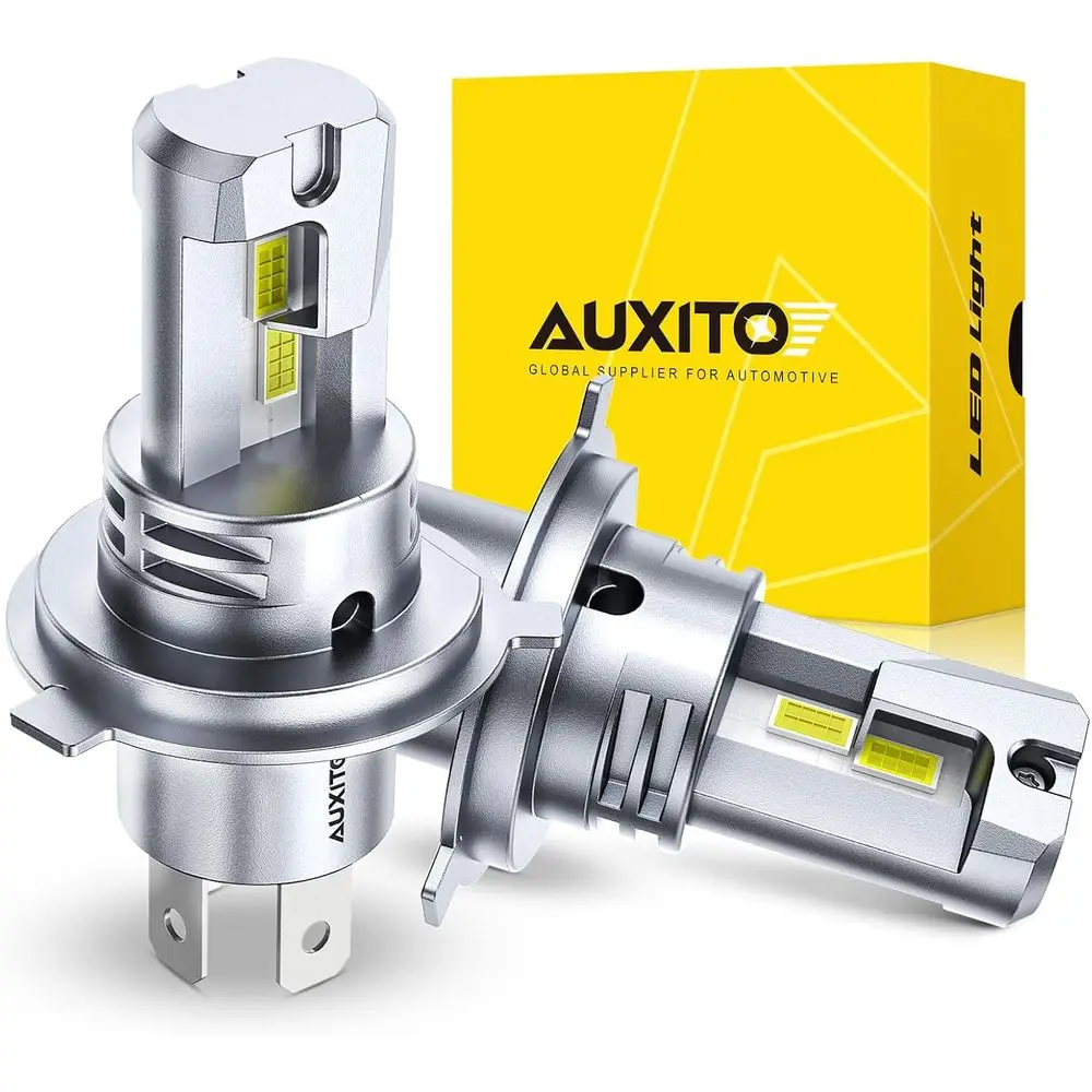 

Ultra Bright H4 900% Light Output 6500K Cool White 50,000 Hour Lifespan 360° Beam CANBUS Compatible, 2 Pack