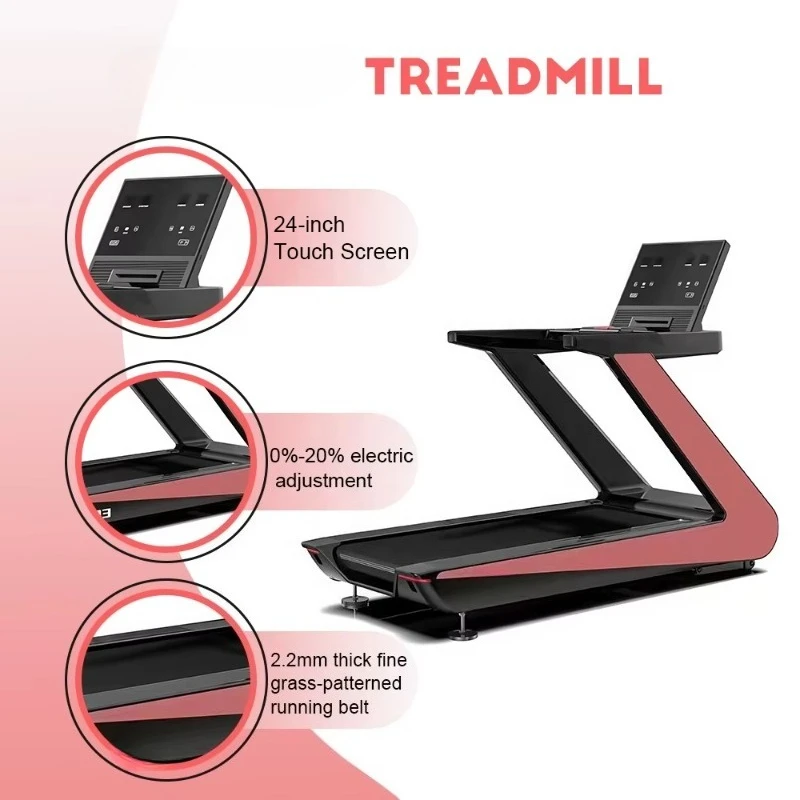 ED-ST03 Electric Walking Treadmill-Commercial Use LED Touch Screen 3-Level Incline 15-20km/h Speed
