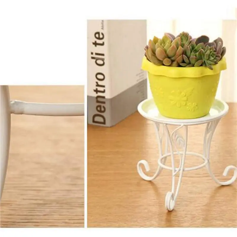 تسليم 24 ساعة 2X زهرة البراز حامل زهور معدني ، النمط الأوروبي البراز شرفة الطابق حديقة اناء للزهور حامل زارع أ #4