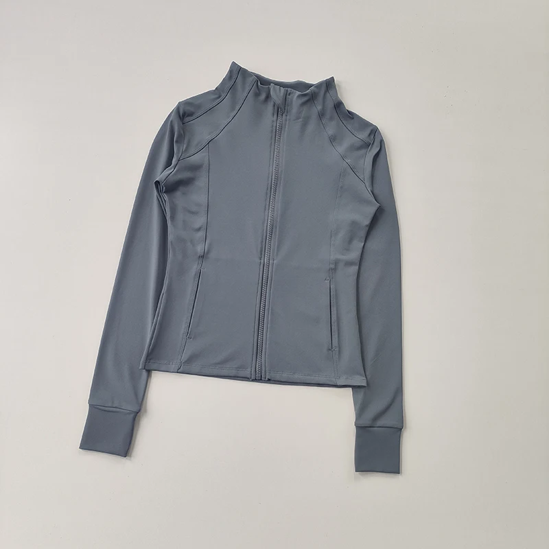 Sportjacke, Damen Herbst- und Winter-Slim-Fit, Professionelle Schnelltrocknende Kleidung, Schlankmachendes Sport-Langarm-Prati-Yoga-Oberteil – Detail 4
