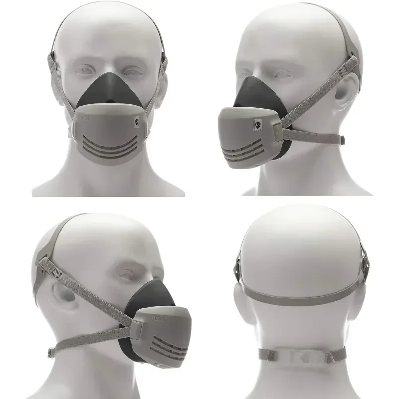 Dust Mask +20pcs Filter Cotton Respirator Half Face Dust-proof Mask Anti Industrial Construction Dust Haze Fog Safety Gas Mask