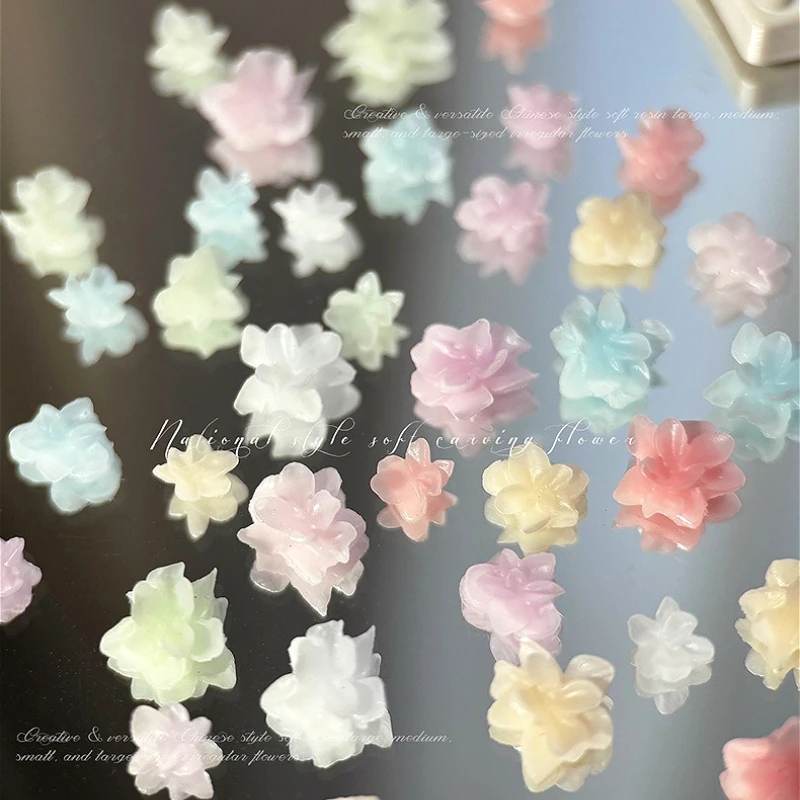 حساسة الملونة الراتنج لينة منحوتة زهرة تنورة حافة الدانتيل على شكل حرف U على شكل حرف V سحر مسمار الفن الديكور مانيكير أداة الملحقات