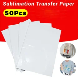 50-10Pcs A4 Transfer Paper For Non-Cotton T Shirt Iron On Heat Craft Inkjet Fabrics Paper Press Shirts Light A4 Printing Paper