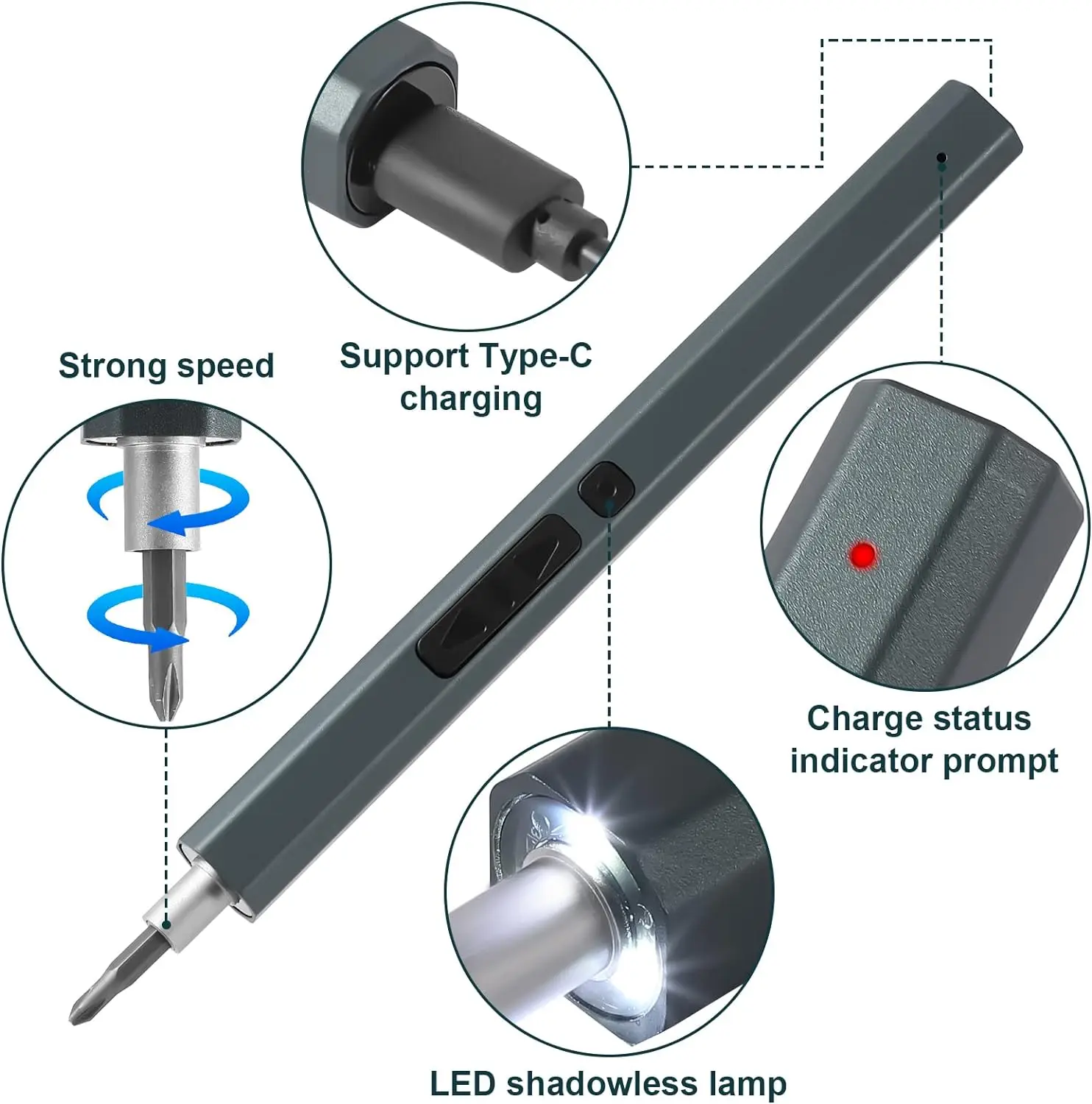 Cordless Electric Screwdriver Set 12/39/50 in 1 Precision Power Tool Magnetic Screw Driver Bit Fast Charging Repair Tool Kit