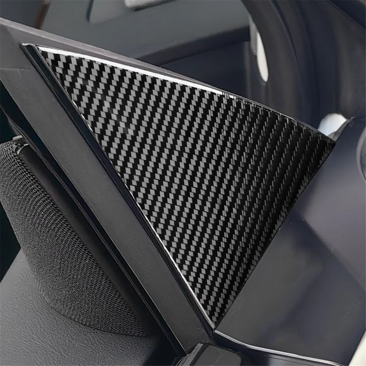 

Soft Carbon Fiber for Tesla Model 3 Highland 2024 Car Door A Pillar Post Cover Trim Sticker Exterior Accessories
