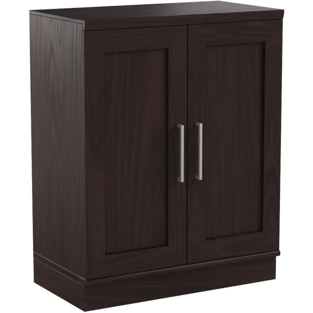 HomePlus-Base Pantry Cabinet, acabamento em carvalho nogueira, L 29,61 em x W: 17,01 em x H: 37,40 em