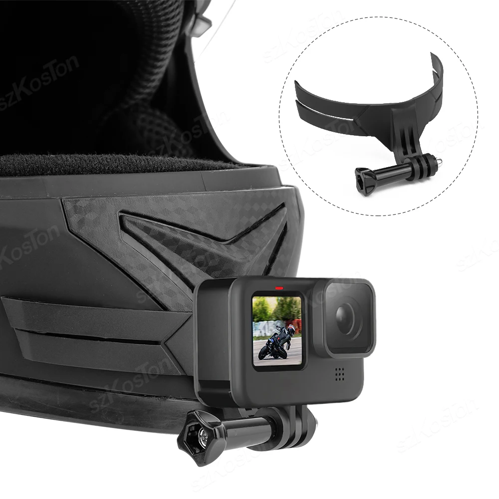 Подбородок для шлема на все лицо для GoPro Hero 13 12 11 10 9 8 Yi 4K для Insta360 X4, складной ремешок для камеры, аксессуары для крепления спереди