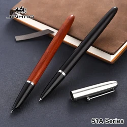 Jinhao 51A Wooded Fountain Pen Luxury Elegant Calligraphy Ink Pens EF/F Nib Writing School Office Supplies Stationery Gift
