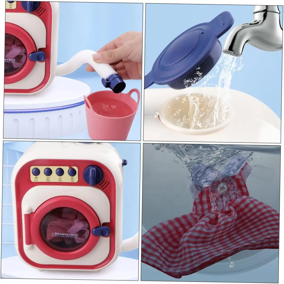 Kids Washing Machine Toy Pretend Play House Mini Simulation Electric Toys Girl toy birthday gift