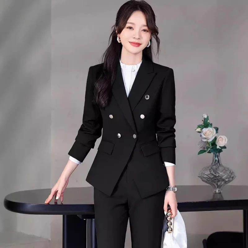 Business Suit Women's High Sense2024Spring and Autumn New Business Career Interview Formal Wear CommuterolSuit