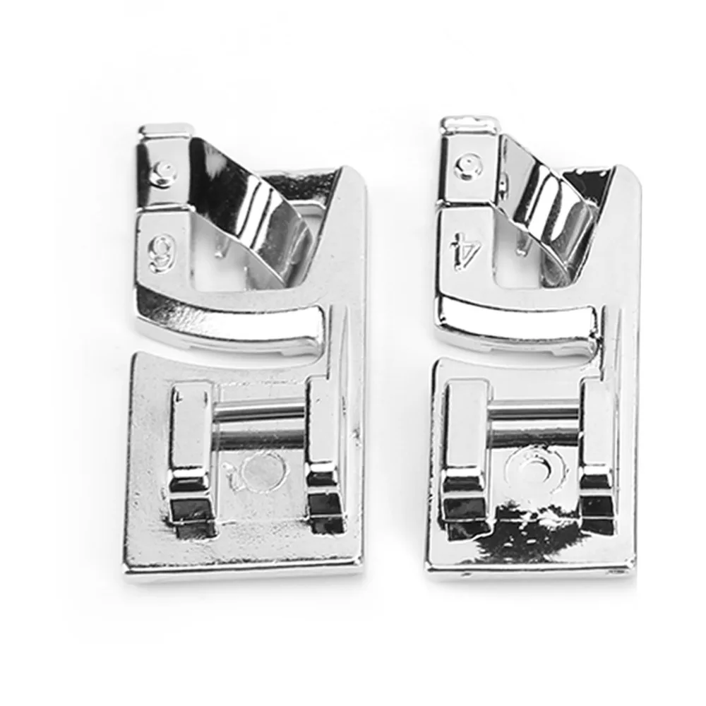 3Pcs Stainless Steel Rolled Hem Presser Foot Multi-Function Hemming Foot Set Sewing Machine Accessories Home Sewing Projects
