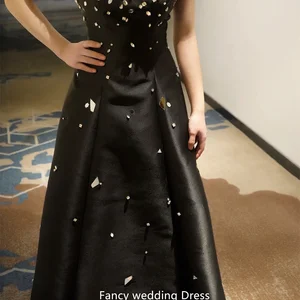 Dubai Black Luxury Fantasy Fantasy Fressed Nachtkleid für Frauen 2024 Elegante Rose Arabische Hochzeits Geburtstagsfeier formelle Kleider 12 Hauptverkaufsbrautkleider von Arabes - №7