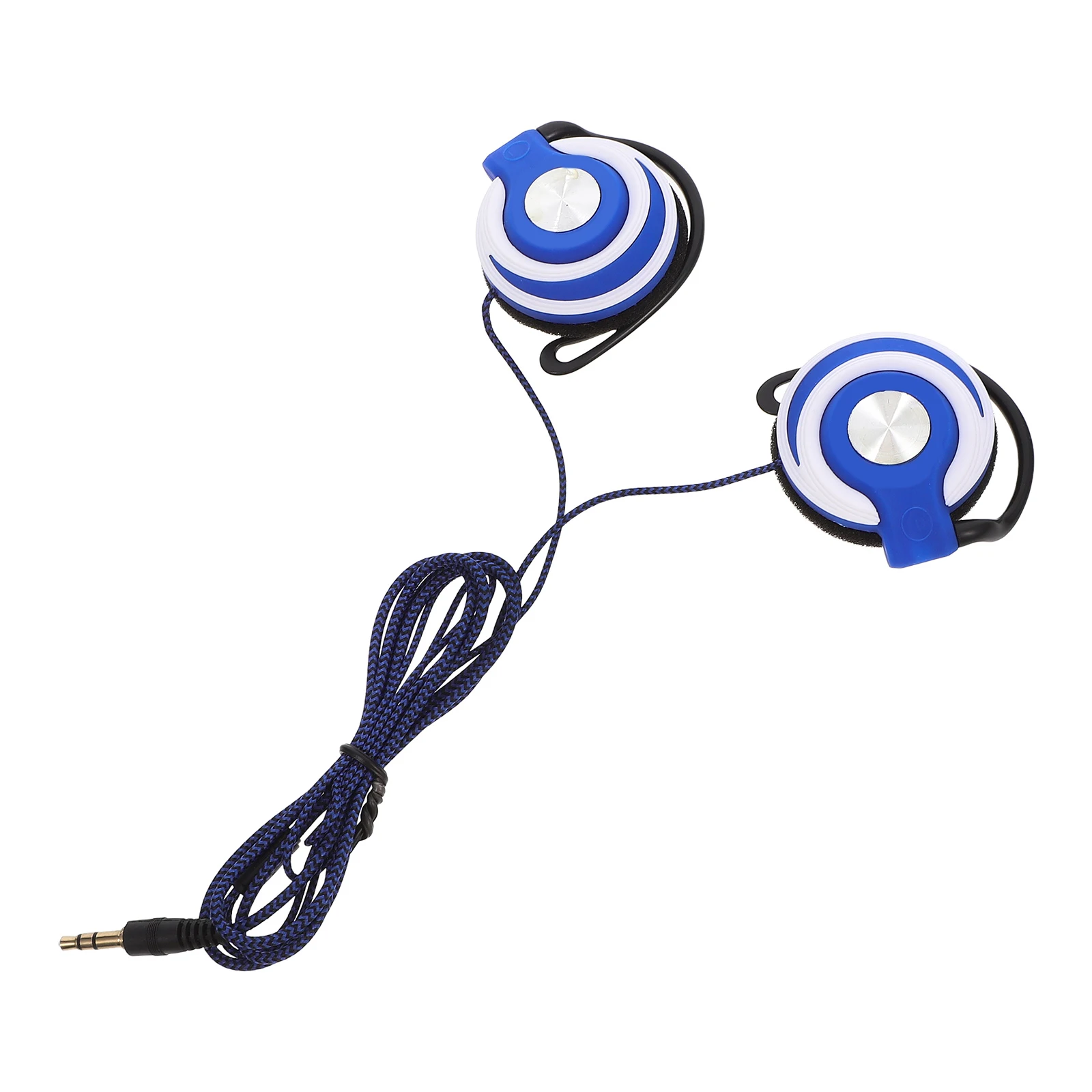 

Earhook Earphone Clip On Ear Headphones Stereo Headset 3.5Mm For Phone Computer Dvd Vcd Black Durable Cable Comfortable Pad