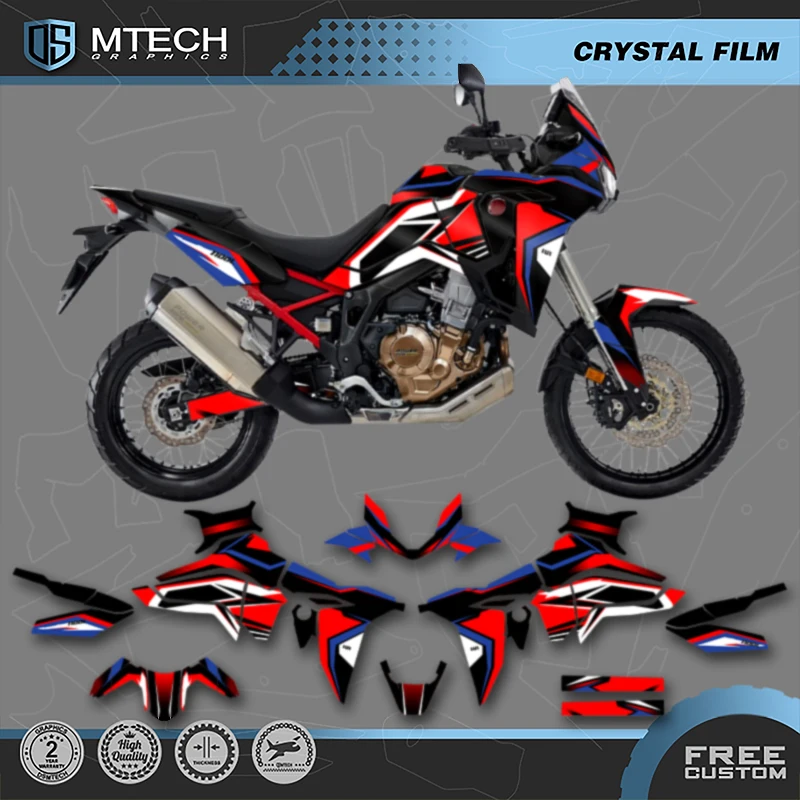 

DSMTECH Custom For HONDA 2020 2021 2022 AFRICA TWIN CRF 1100L Motorcycle Graphics Decals Stickers Kits-6