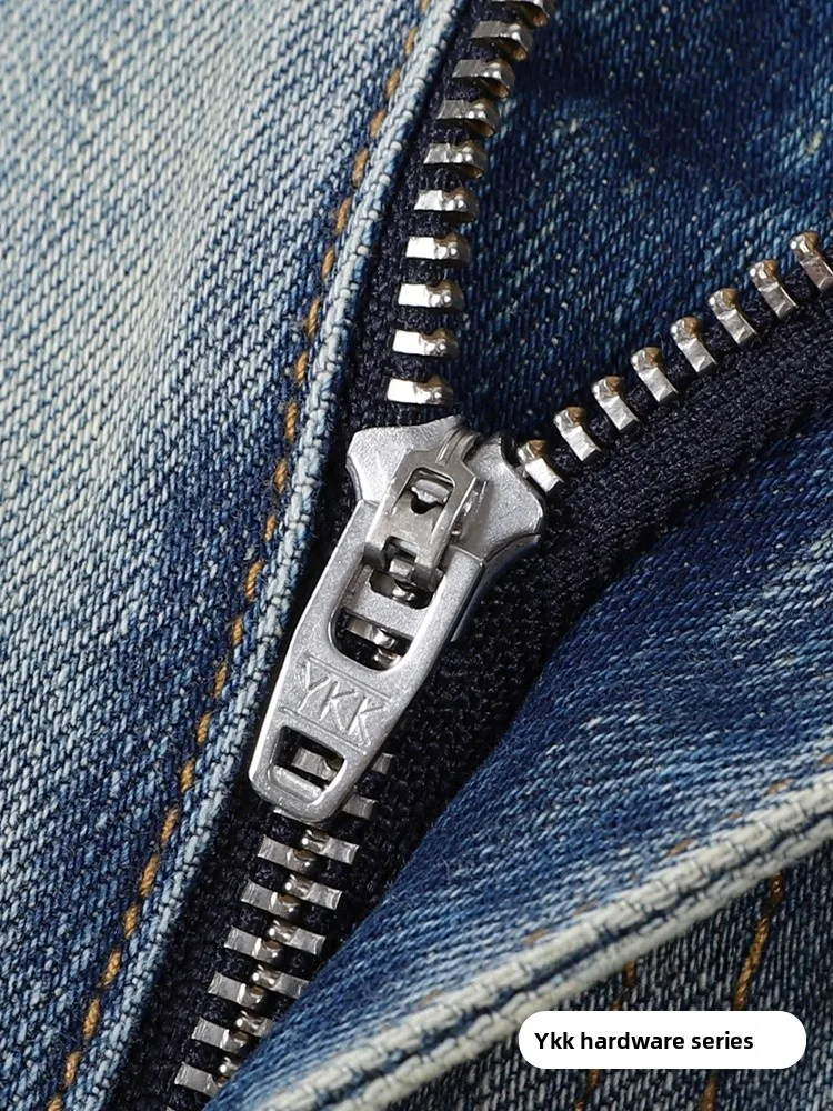 Thebelief الخريف الشتاء الأمريكية الرجعية Waed الدنيم سليم صالح مطاطا مستقيم الساق الجينز الرجال الشباب العصرية السراويل الطويلة حجر وا #5