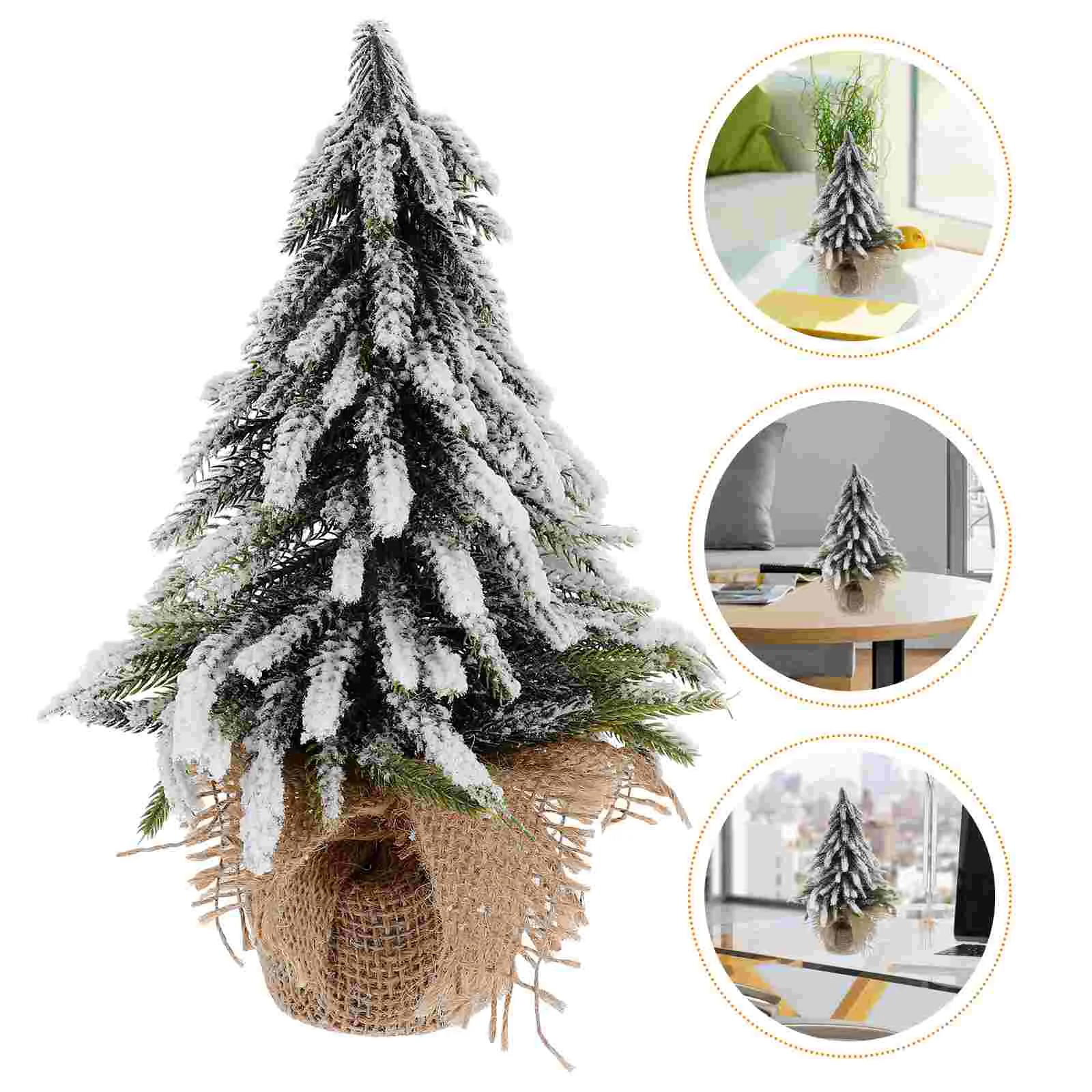 

with Lights Christmas Tree Home Decoration White Decorations Pe Tableware Ornament