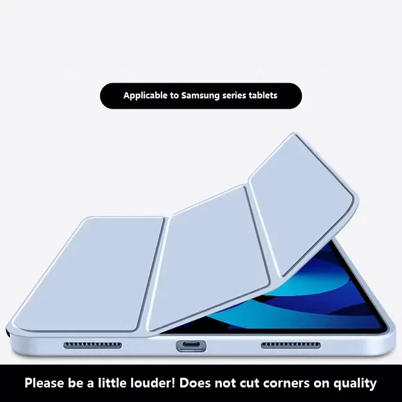 

Case For Samsung Galaxy Tab S11 11inch 2025 X730 X736B S10Lite S9 FE Plus S8 S7 S6 Lite A9 A8 S7+ 12.4 Tri-folding Leather Cover
