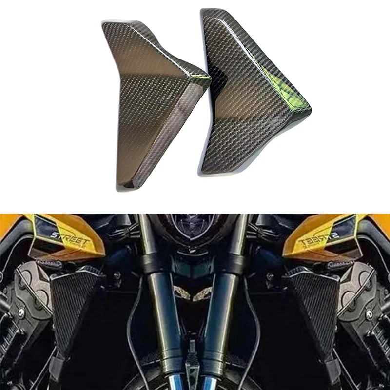 

New For Triumph Street Triple 765 S/R/RS 2023 2024 100% Carbon Fiber Motorcycle Accessories Outer Radiater Covers Side Panels