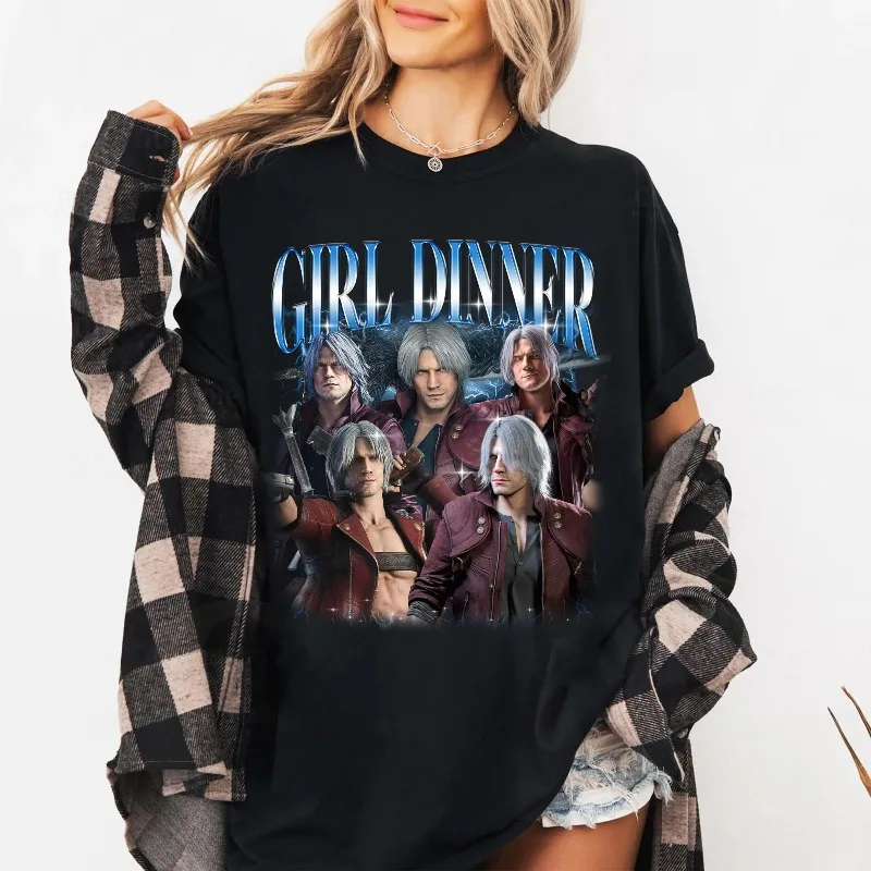 Dante Devil May Cry Printed Women's T-shirt Fashion Trend Top Spring/Summer Pure Cotton Unisex Short Sleeve T-shirt