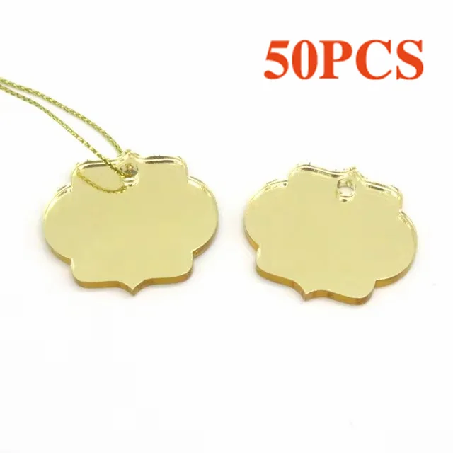 20 stuks gepersonaliseerde gegraveerde gouden spiegel acryl bruiloft naamplaatje fles label aangepaste partij baby shower boetiek doos decoratie