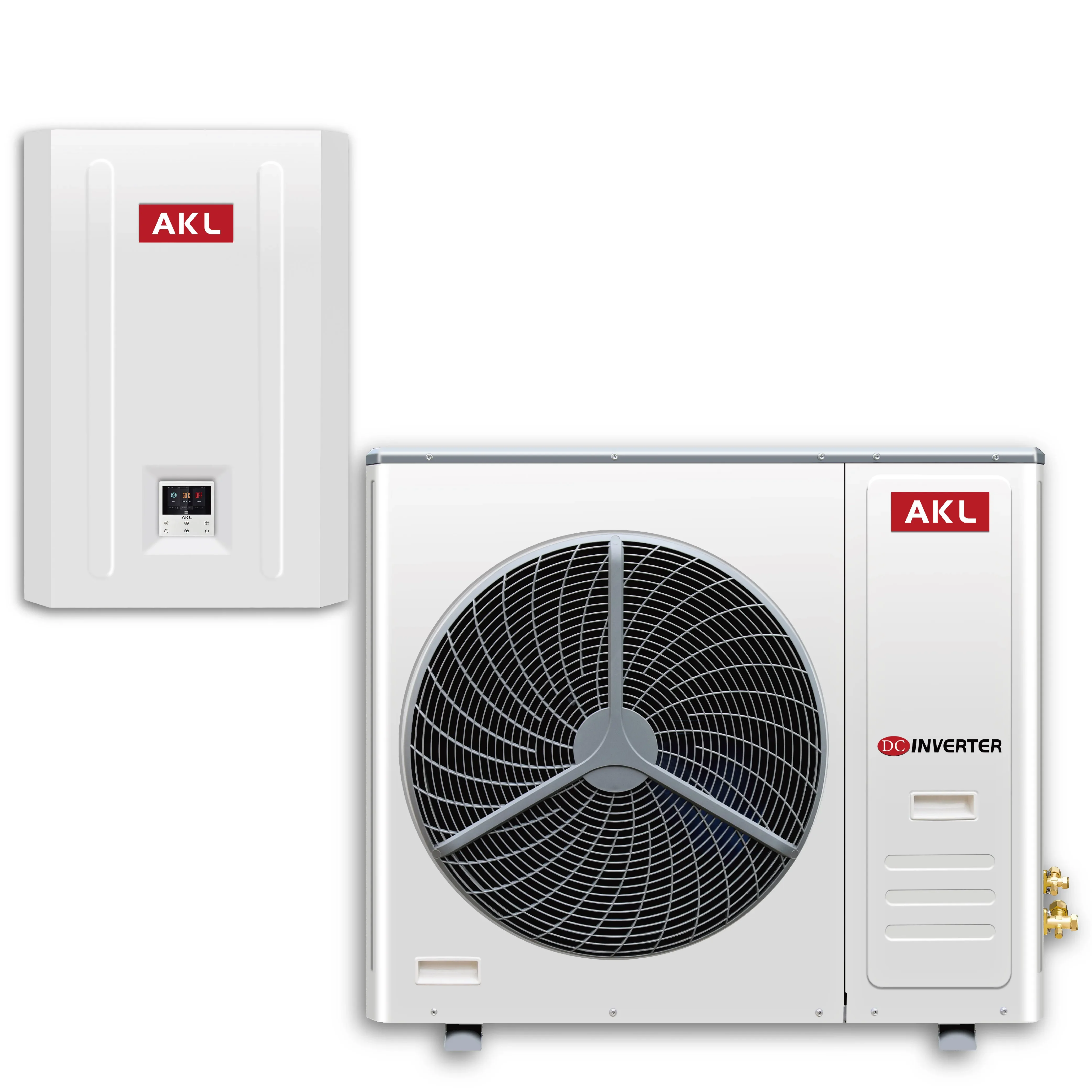 AKL full DC variable frequency heat pump R32 heat pump, with WIFI controlled split 8kw heat pump