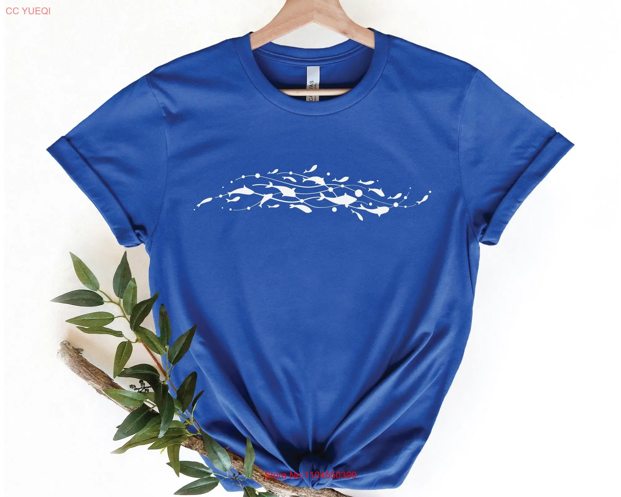 Fish T Shirt Fishing Lover Fisherman For Him Aquarium long or short sleeves