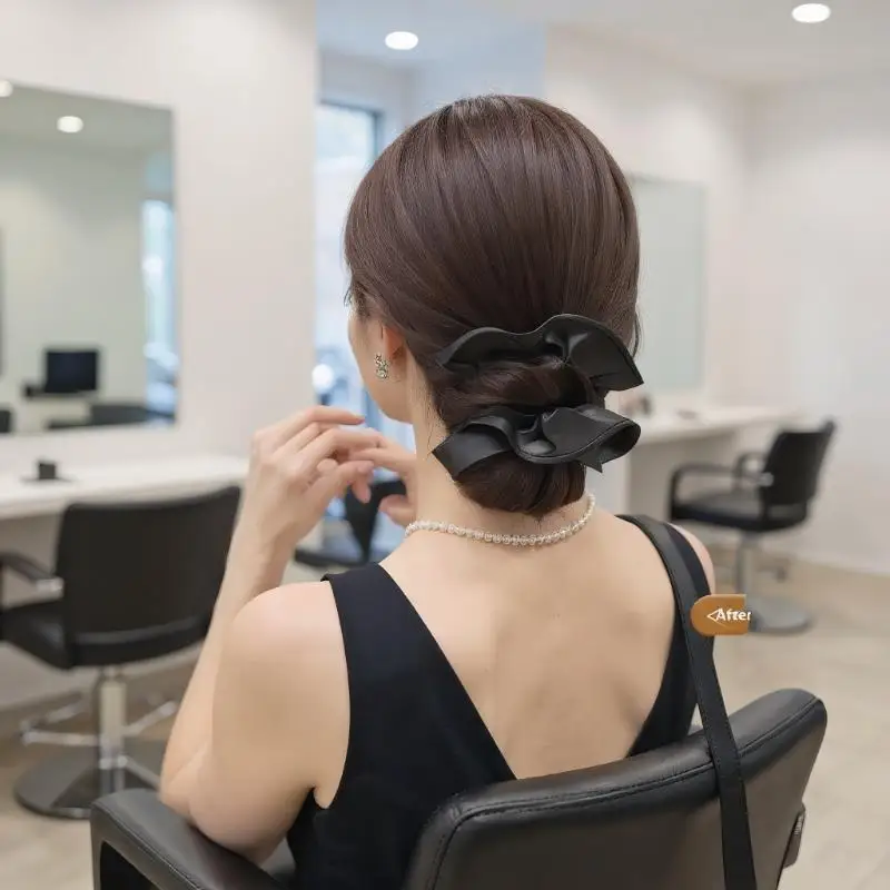 Low Bun Wig Hair Clip-In Messy Bun Hairpiece Straight Hair Extension For Effortless Updo Synthetic Claw Messy Hair Bun For Women