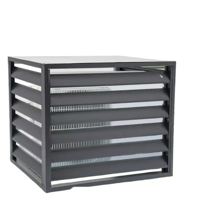 Old city renovation zinc steel aluminum alloy air conditioner external machine protective cover shutters rain protection