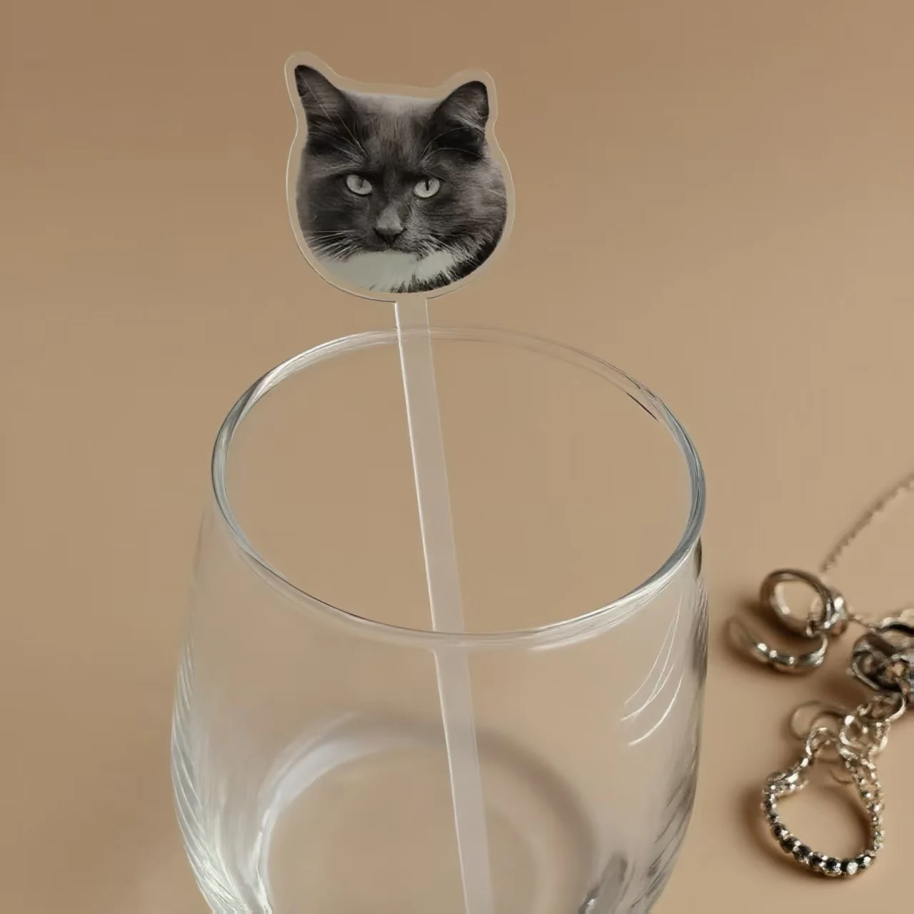 محرك مشروبات الحيوانات الأليفة المخصص، محرك الكوكتيل، هدايا الزفاف، ديكورات الطاولة، أدوات الشرب الأكريليك للحفلات، عصا التحريك التذكارية