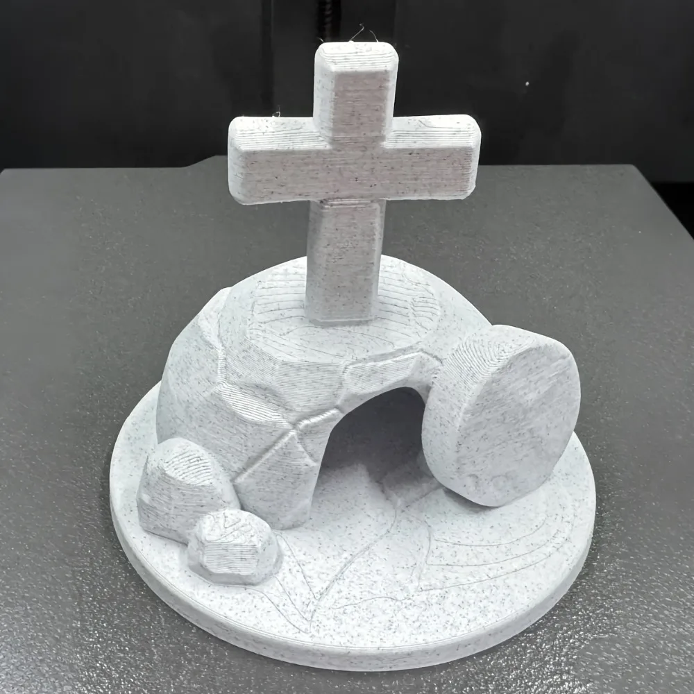 Décoration de tombe vide, croix, scène de résurrection de Pâques, décoration intérieure, statue décorative de Pâques, cadeau de Pâques parfait